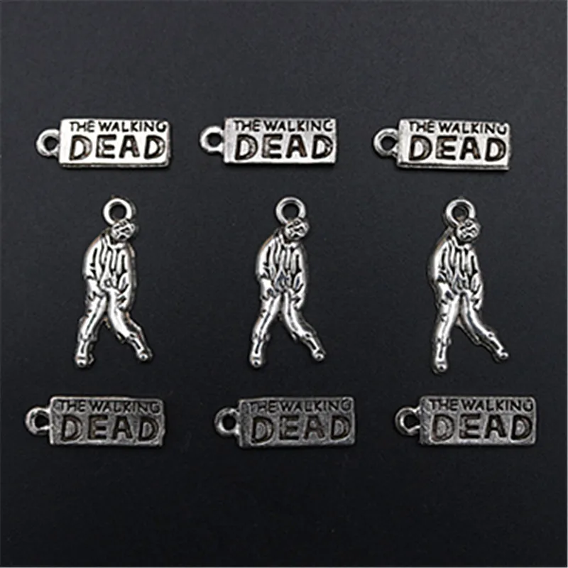 WKOUD 10pcs Antique Silver The Walking Dead Zombie Charm Halloween Bracelet Necklace DIY Handmade Jewelry Alloy Pendants A1551
WKOUD 10pcs Antique Silver The Walking Dead Zombie Charm Halloween Bracelet Necklace DIY Handmade Jewelry Alloy Pendants A1551