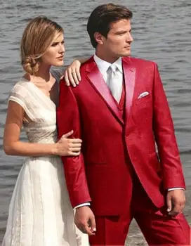 Custom red wedding groom dress groomsman lapel / dinner / party dress best men and women three-piece suit jacket + pants + tie
Custom red wedding groom dress groomsman lapel / dinner / party dress best men and women three-piece suit jacket + pants + tie