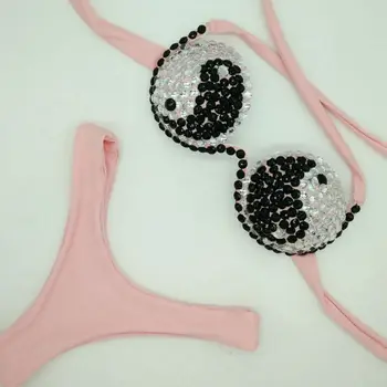 2020 black and white diamond bikini set sexy swimwear rhinestone bathing suit beachwear women biquini swimsuit
2020 black and white diamond bikini set sexy swimwear rhinestone bathing suit beachwear women biquini swimsuit