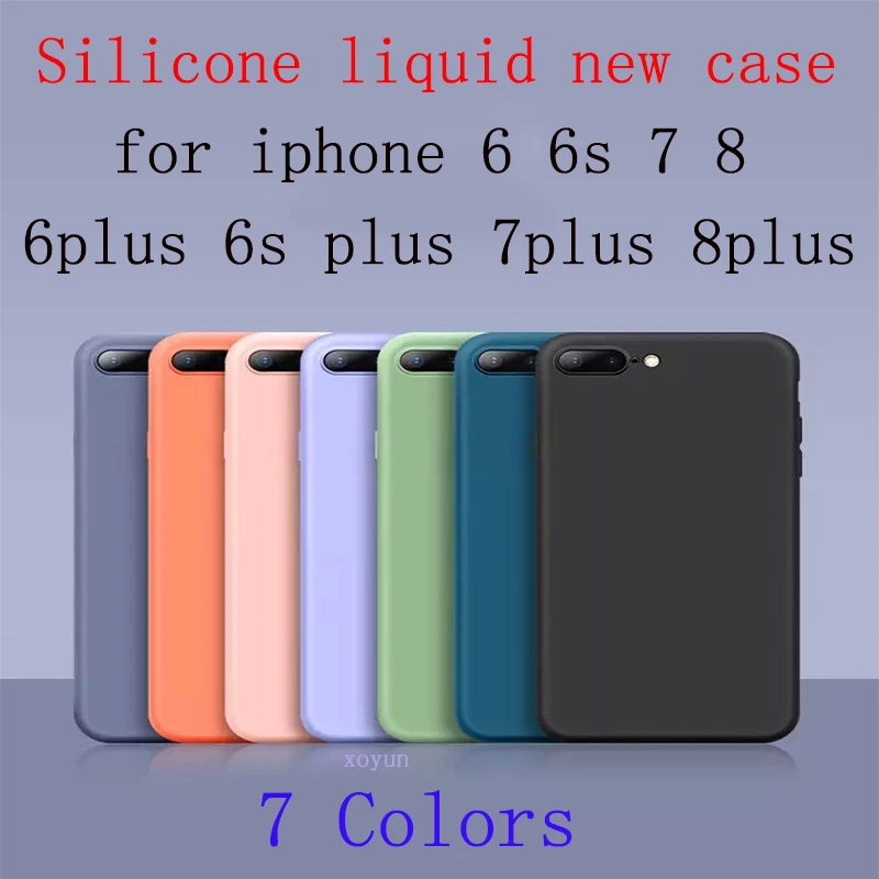 7 Colors Liquid Cover Silicone Case for iphone 6 6s 7 8 for apple iphone 6plus 6s plus 7plus 8plus Back Phone New Cases
7 Colors Liquid Cover Silicone Case for iphone 6 6s 7 8 for apple iphone 6plus 6s plus 7plus 8plus Back Phone New Cases