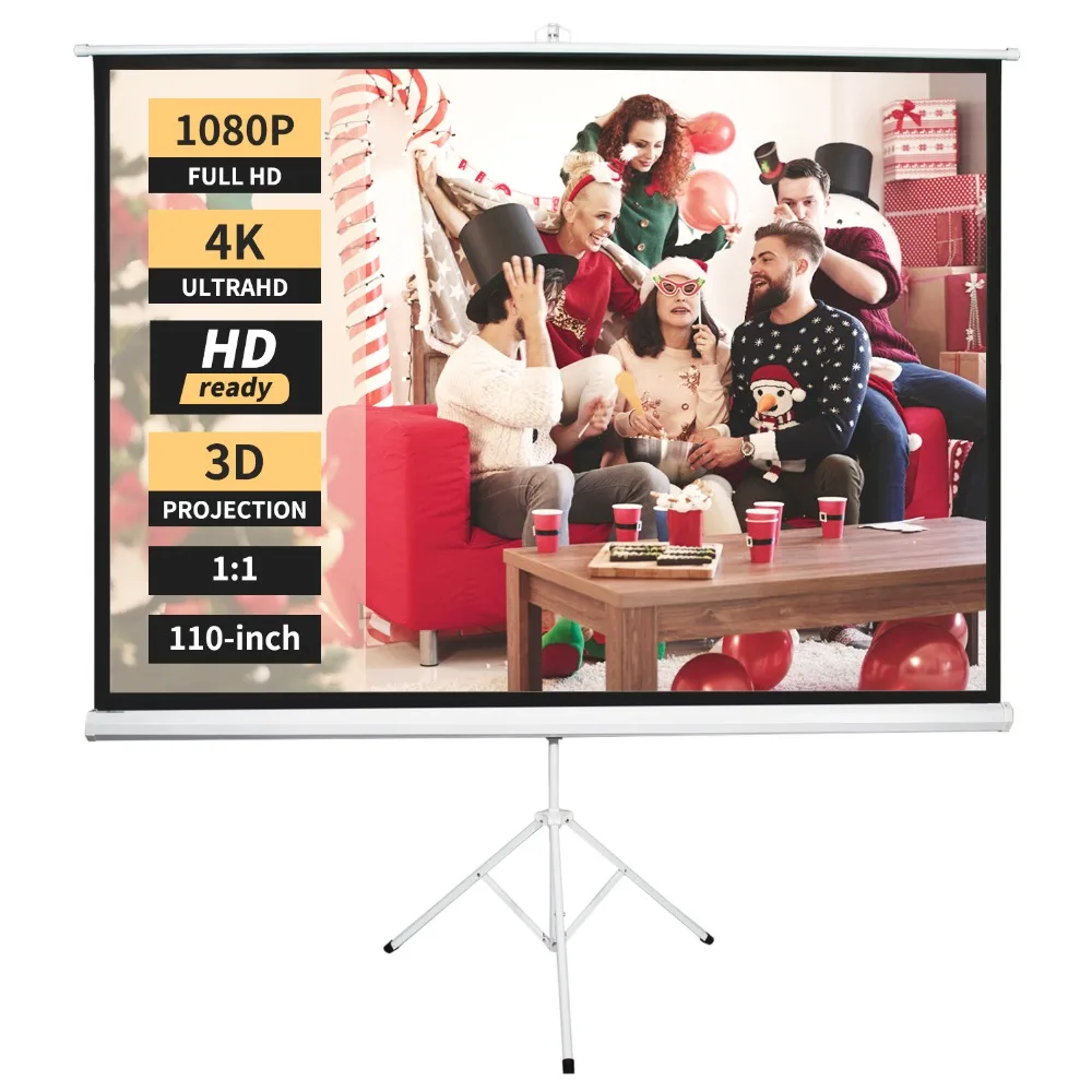 Neewer Projector Screen with Stand,Indoor Outdoor Projection Screen 4K HD 110-inch with Premium Wrinkle-Free Design:1.1 Gain
Neewer Projector Screen with Stand,Indoor Outdoor Projection Screen 4K HD 110-inch with Premium Wrinkle-Free Design:1.1 Gain