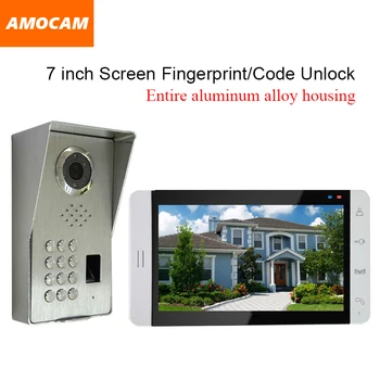LUXURY Pure Aluminum Alloy Housing Camera Waterproof Night Vision 7" LCD Screen Fingerprint/Code Video Door Phone Intercom Kit
LUXURY Pure Aluminum Alloy Housing Camera Waterproof Night Vision 7" LCD Screen Fingerprint/Code Video Door Phone Intercom Kit