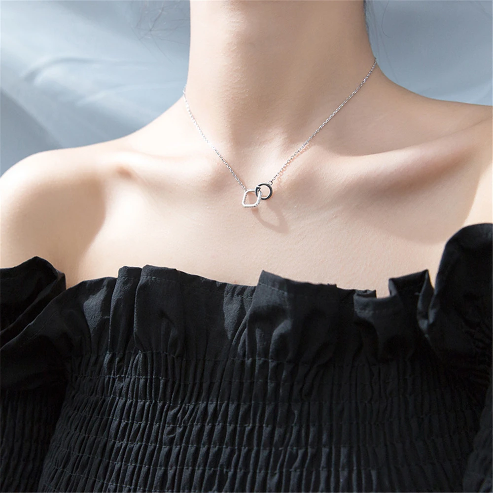 

Real 925 Silver Necklace Vintage Choker Jewelry Joyas Pendants Collares Best Friend Gift Kolye Collier Femme Necklace For Women