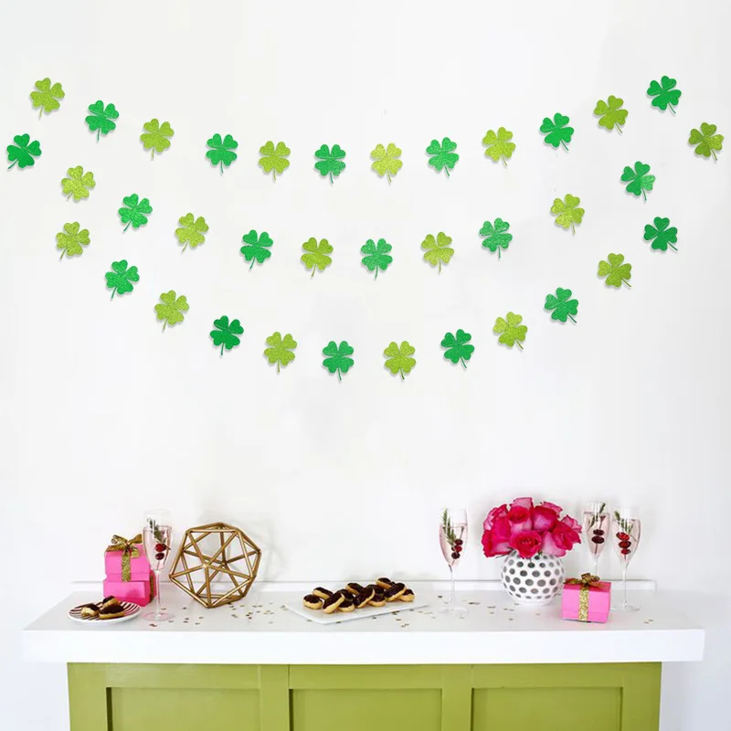 4M Irish Green Shamrock Paper Banners Four Leaf Clover Garland Decor Party and Parade Decorations Wedding Party Supplies
4M Irish Green Shamrock Paper Banners Four Leaf Clover Garland Decor Party and Parade Decorations Wedding Party Supplies