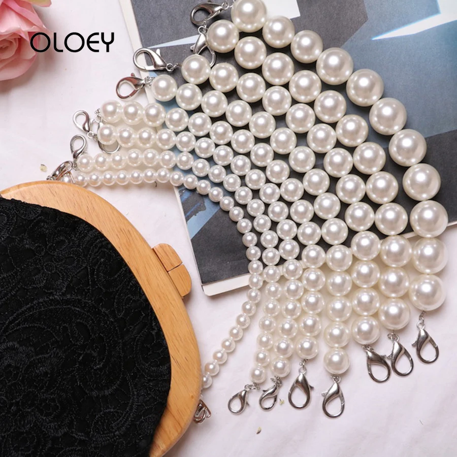 Luxury Beading Pearls Bag Straps for Women Bags 30cm Short Acrylic Shoulder Belt Purse Parts handmade Accessories chain Bag
Luxury Beading Pearls Bag Straps for Women Bags 30cm Short Acrylic Shoulder Belt Purse Parts handmade Accessories chain Bag