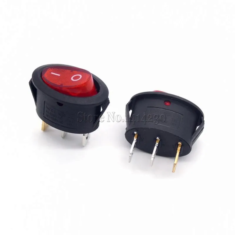 10PCS 2 Position 3 Pins Mini Oval Rocker Switch ON-OFF AC 6A 250V 10A 125V With Red Light
10PCS 2 Position 3 Pins Mini Oval Rocker Switch ON-OFF AC 6A 250V 10A 125V With Red Light