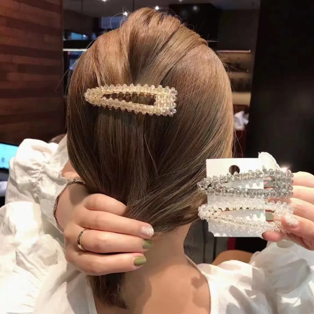 M MISM ins 3.34"Women Girl Korean Fashion Shiny Crystal Geometric Headwear Hair Accessories Hair Clips Hairpins haar accessoires
M MISM ins 3.34"Women Girl Korean Fashion Shiny Crystal Geometric Headwear Hair Accessories Hair Clips Hairpins haar accessoires