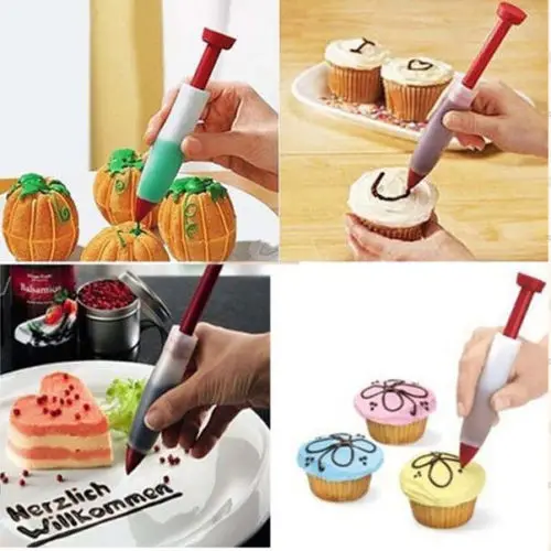 2017 New Cute Dessert Tools Silicone Fondant Cake Pen Pastry Icing Writing Syringe Baking Decor Tools DIY
2017 New Cute Dessert Tools Silicone Fondant Cake Pen Pastry Icing Writing Syringe Baking Decor Tools DIY