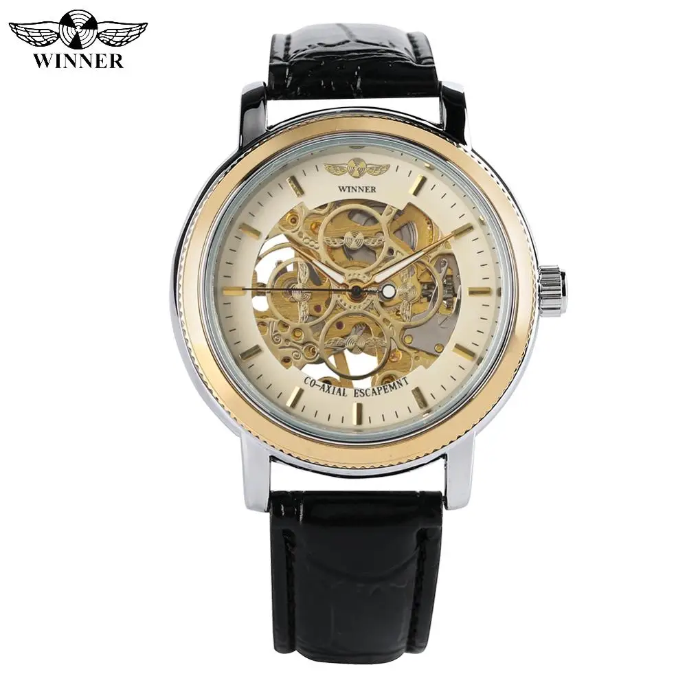 WINNER Night Light Functional Bangle Watch for Men Golden Skeleton Hand-winding Mechanical Watches for Women Wrist Watch Gift
WINNER Night Light Functional Bangle Watch for Men Golden Skeleton Hand-winding Mechanical Watches for Women Wrist Watch Gift