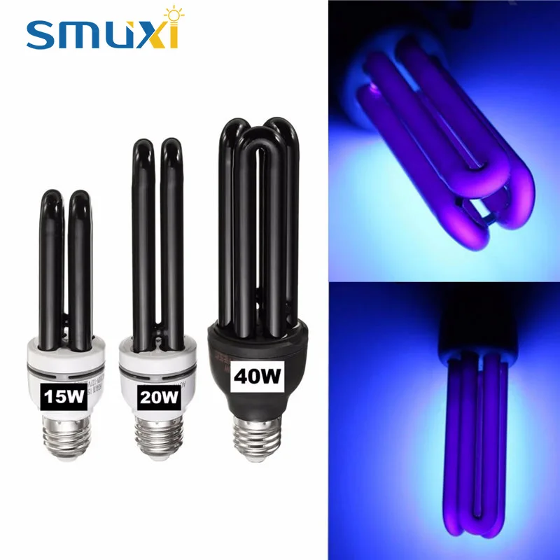 E27 UV Light Bulb Ultraviolet Lamp 15/20/40W CFL Black Sterilizers Trap Lights Violet Germicidal Lamp 365NM AC110V-127V
E27 UV Light Bulb Ultraviolet Lamp 15/20/40W CFL Black Sterilizers Trap Lights Violet Germicidal Lamp 365NM AC110V-127V