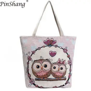 PinShang Women Cartoon Owl Printed Shoulder Bag Large Capacity Canvas Handbag Large Capacity Ladies Beach Bag Women ZK30
PinShang Women Cartoon Owl Printed Shoulder Bag Large Capacity Canvas Handbag Large Capacity Ladies Beach Bag Women ZK30