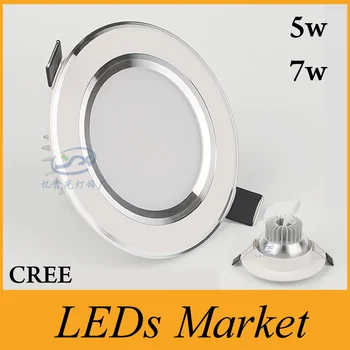 Silver shell 5w 7w Dimmable cree LED Downlight AC85-265V Led Fixture Recessed Cabinet Down Lights WW/CW CE UL
Silver shell 5w 7w Dimmable cree LED Downlight AC85-265V Led Fixture Recessed Cabinet Down Lights WW/CW CE UL