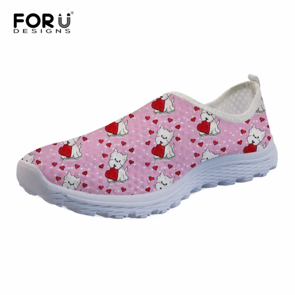 Кроссовки FORUDESIGNS Westie женские сетчатые без шнуровки дышащие легкие удобная обувь