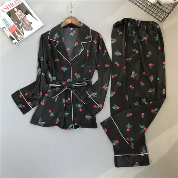 Lisacmvpnel Spring Printing Pattern Women Pajama Set Rayon Sleepwear Long Sleeve Trousers Two Paper Suit
Lisacmvpnel Spring Printing Pattern Women Pajama Set Rayon Sleepwear Long Sleeve Trousers Two Paper Suit