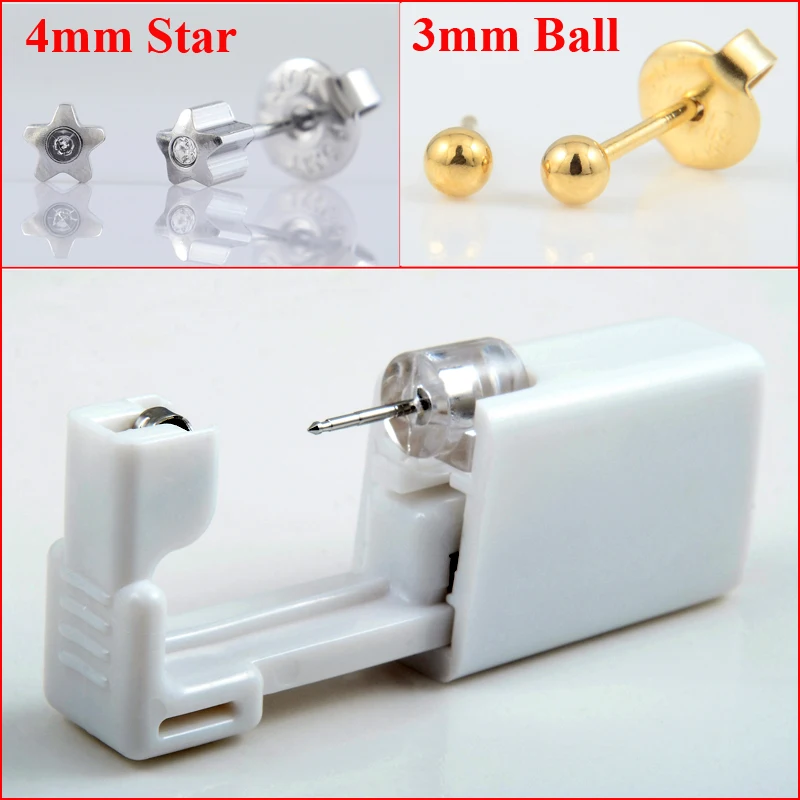 2Pcs Disposable Sterile Ear Cartilage Tragus Helix Piercing Gun Tool Kit Build In Gold Ball Steel Star Stud Earring
2Pcs Disposable Sterile Ear Cartilage Tragus Helix Piercing Gun Tool Kit Build In Gold Ball Steel Star Stud Earring