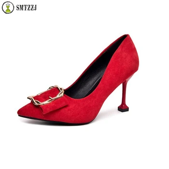 SMTZZJ New Stiletto Woman Casual Office Shoes Fashion Pointed Toe Women Pumps Solid Flock Shallow High Heels Women's Party Shoes
SMTZZJ New Stiletto Woman Casual Office Shoes Fashion Pointed Toe Women Pumps Solid Flock Shallow High Heels Women's Party Shoes