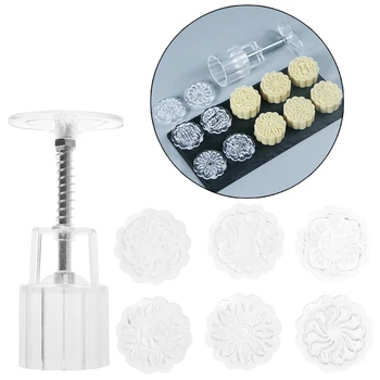 6 Flower Stamps Moon Cake Mould Transparent Round Mooncake Mold Baking Decor 50g square flower-shaped Cake
6 Flower Stamps Moon Cake Mould Transparent Round Mooncake Mold Baking Decor 50g square flower-shaped Cake