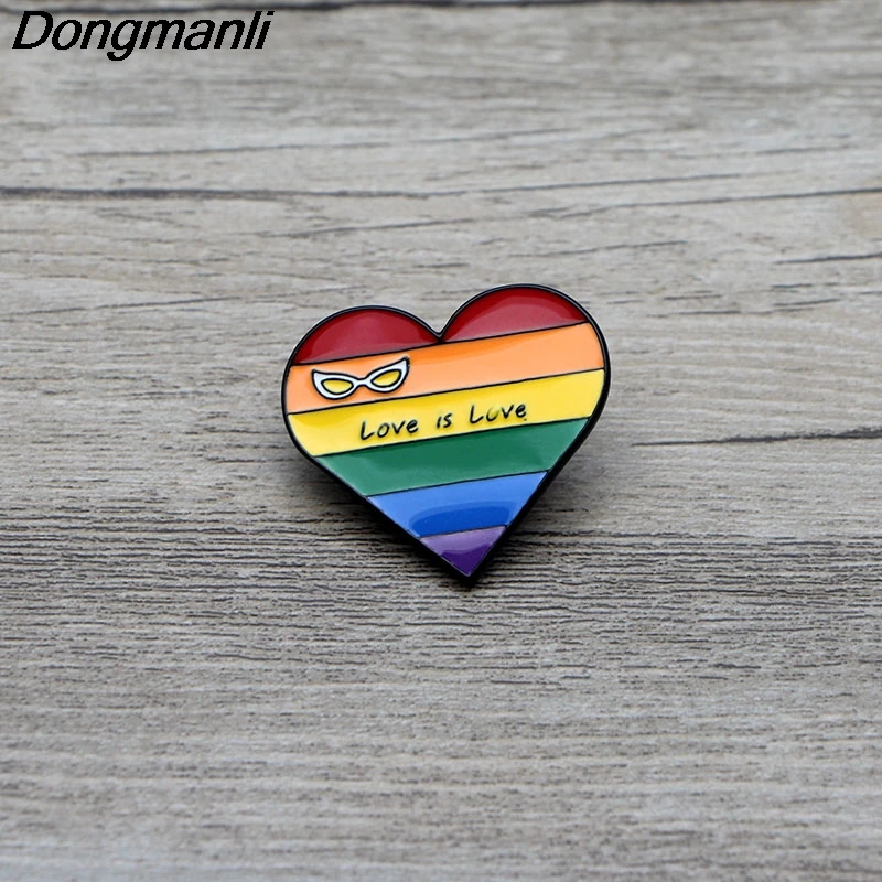 L3006 Rainbow heart Gay jewelry Enamel Pin Brooches Cartoon Creative Metal Brooch Pins Denim Hat Badge Collar Jewelry
L3006 Rainbow heart Gay jewelry Enamel Pin Brooches Cartoon Creative Metal Brooch Pins Denim Hat Badge Collar Jewelry