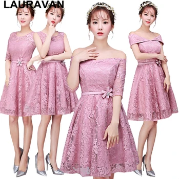 fashionable sleeved lace knee length robe de soiree women short bride lace sleeve ball gown dress blush bridesmaid dresses
fashionable sleeved lace knee length robe de soiree women short bride lace sleeve ball gown dress blush bridesmaid dresses