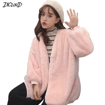 DICLOUD Autumn Warm Faux Fur Coat Women Fashion 2018 Bubble Sleeve Fluffy Loose Coat Female Harajuku Thick Warm Fur Cardigan
DICLOUD Autumn Warm Faux Fur Coat Women Fashion 2018 Bubble Sleeve Fluffy Loose Coat Female Harajuku Thick Warm Fur Cardigan