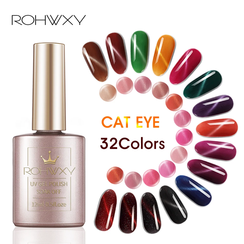 ROHWXY Magnet Nail Gel Polish 3D Cat Eye UV LED Gel Nail polish Soak off 12ML Chameleon Magnetic Gel Varnishes Manicure Lacquer
ROHWXY Magnet Nail Gel Polish 3D Cat Eye UV LED Gel Nail polish Soak off 12ML Chameleon Magnetic Gel Varnishes Manicure Lacquer