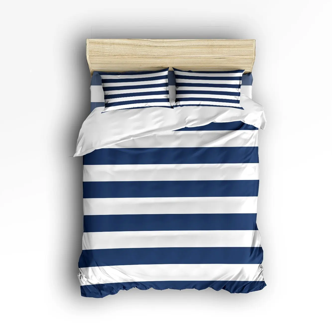 Twin Size Bedding Set- Nautical Stripe Design Duvet Cover Set Bedspread for Childrens/Kids/Teens/Adults, 4 Piece-Navy and White
Twin Size Bedding Set- Nautical Stripe Design Duvet Cover Set Bedspread for Childrens/Kids/Teens/Adults, 4 Piece-Navy and White