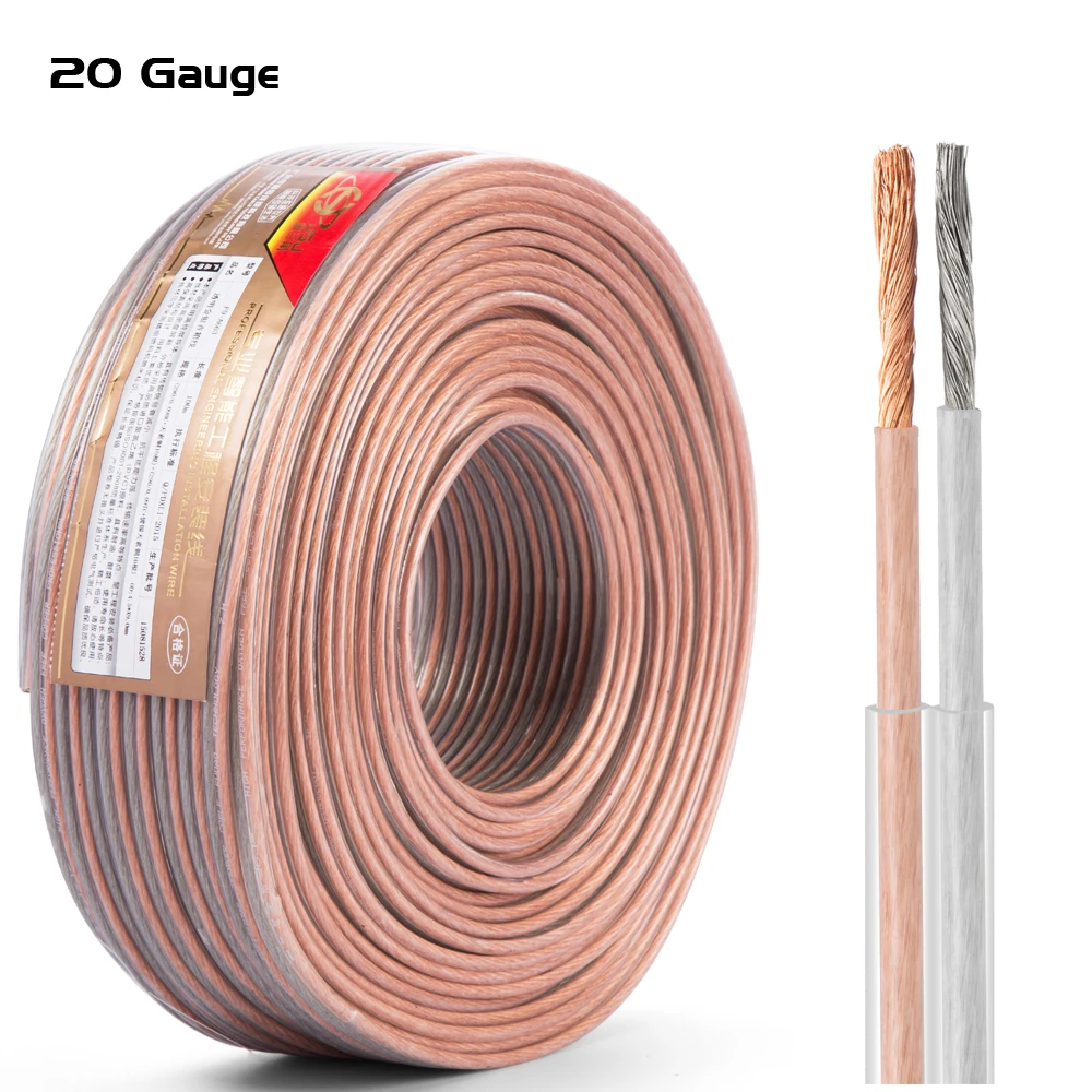 Hifi Speaker Cable Transparent OFC Bare Copper 20 Gauge for Home Theater High End Speaker DJ System KTV Car Audio Wire
Hifi Speaker Cable Transparent OFC Bare Copper 20 Gauge for Home Theater High End Speaker DJ System KTV Car Audio Wire