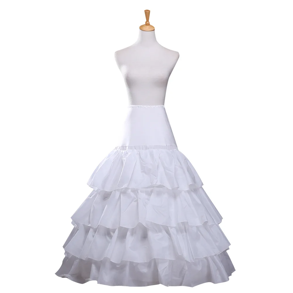 In Stock 3 Hoops 4 Layers Ruffles A-Line Wedding Petticoat Crinoline Slips Underskirts for Party Prom Dresses | Свадьбы и торжества