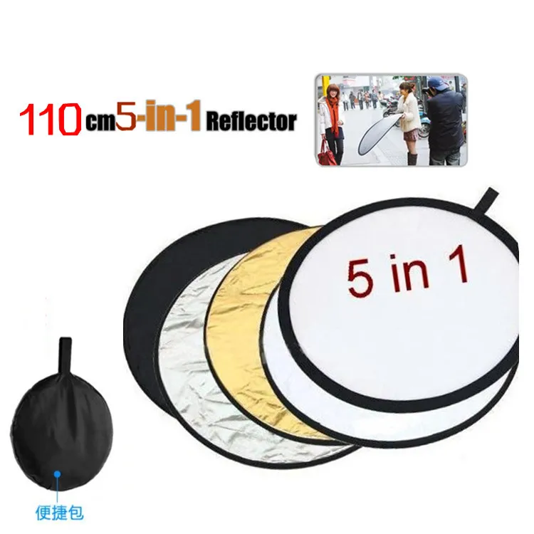110CM 5-in-1 circular photographic reflector with carrying case Various models of photographic equipment
110CM 5-in-1 circular photographic reflector with carrying case Various models of photographic equipment