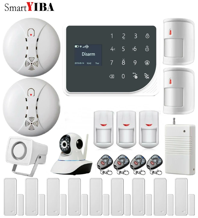 SmartYIBA APP Control Yoosee IP Surveillance Camera Alarm System Kits Signal Repeater WIFI GSM Alarm Wired Motion Sensor Alarm
SmartYIBA APP Control Yoosee IP Surveillance Camera Alarm System Kits Signal Repeater WIFI GSM Alarm Wired Motion Sensor Alarm