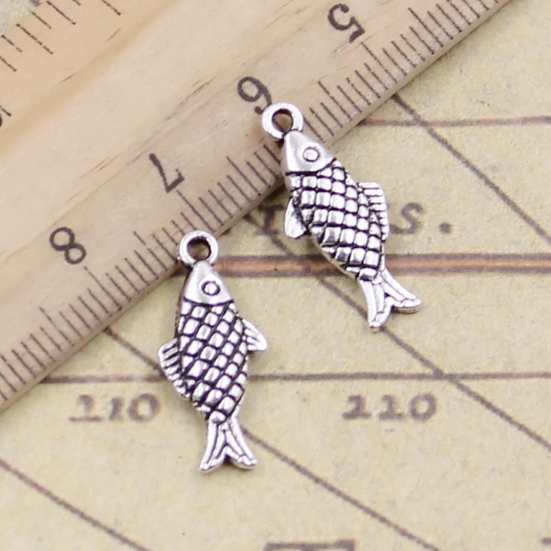 10pcs Charms double sided fish 20x8mm Tibetan Silver Plated Pendants Antique Jewelry Making DIY Handmade Craft
10pcs Charms double sided fish 20x8mm Tibetan Silver Plated Pendants Antique Jewelry Making DIY Handmade Craft