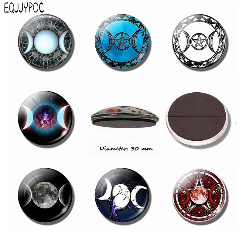 Triple Moon Magic Sign 30 MM Fridge Magnet Triple Moon Goddess Glass Dome Magnetic Refrigerator Stickers Note Holder Home Decor
Triple Moon Magic Sign 30 MM Fridge Magnet Triple Moon Goddess Glass Dome Magnetic Refrigerator Stickers Note Holder Home Decor