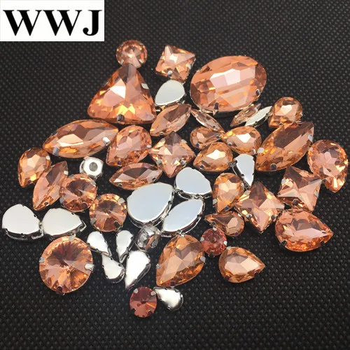 Light Peach Color Sew On Glass Fancy Stone with claw setting Navette,Teardrop,Rivoli,Triangle,Oval Shapes Sewing Crystals
Light Peach Color Sew On Glass Fancy Stone with claw setting Navette,Teardrop,Rivoli,Triangle,Oval Shapes Sewing Crystals