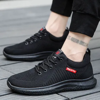 Summer Comfortable & Breathable Men'S Sports Runing Shoes Black Lace-up Anti-Skid & Hard-Wearing Casual Men'S Sports Shoes Male
Summer Comfortable & Breathable Men'S Sports Runing Shoes Black Lace-up Anti-Skid & Hard-Wearing Casual Men'S Sports Shoes Male