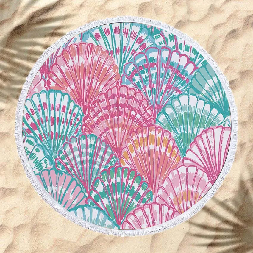150cm Flowers Seaweed Tortoise Summer Round Beach Towel Soft Bath Shower Towels Yoga Mat Sofa Cover Blanket With Tassels Toallas
150cm Flowers Seaweed Tortoise Summer Round Beach Towel Soft Bath Shower Towels Yoga Mat Sofa Cover Blanket With Tassels Toallas