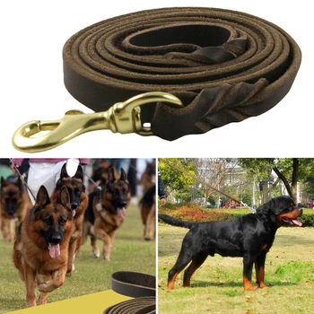 Leash Durable Cowhide Dog Leash Walking Training Leads for Dog German Shepherd Pet Products for patrol Large Dogs Good Quality
Leash Durable Cowhide Dog Leash Walking Training Leads for Dog German Shepherd Pet Products for patrol Large Dogs Good Quality