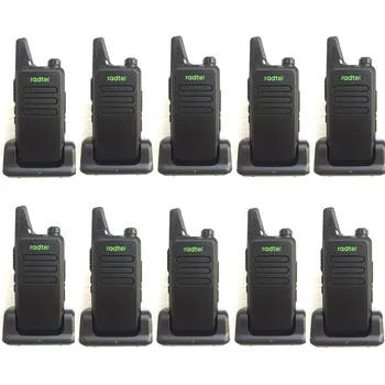 

10pcs RADTEL RT-10 UHF 400-470 MHz MINI handheld transceiver two way Ham Radio Station talk WLN KD-C1 Walkie Talkie handy talky