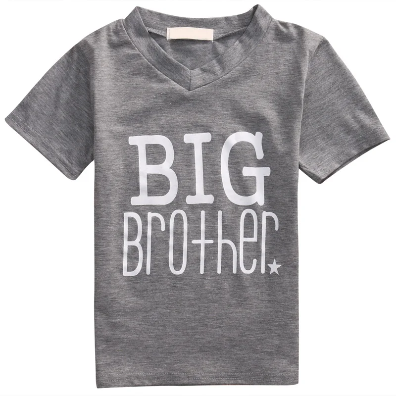 Children Gray Big Brother T shirt 2-7Y Boys Summer Clothes Letter Printed Tops Tee Short Sleeve Cotton Tops Kids T shirts D10 
Children Gray Big Brother T shirt 2-7Y Boys Summer Clothes Letter Printed Tops Tee Short Sleeve Cotton Tops Kids T shirts D10