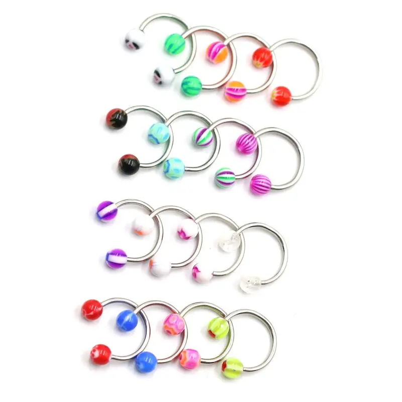 5PCS stainless steel round barbell horseshoe nose ring lip BCR body piercing earrings tragus ring
5PCS stainless steel round barbell horseshoe nose ring lip BCR body piercing earrings tragus ring