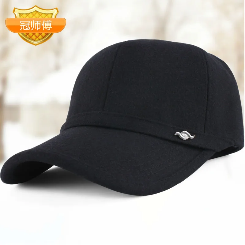 Male hat ear protector cap autumn and winter baseball cap quinquagenarian cap cotton hat male winter thermal hat