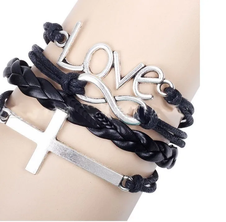 Gnova Leather Bracelet Charms Women Men Love Jesus Cross Sword Fish Casual Dress Christian Jewelry 
Gnova Leather Bracelet Charms Women Men Love Jesus Cross Sword Fish Casual Dress Christian Jewelry