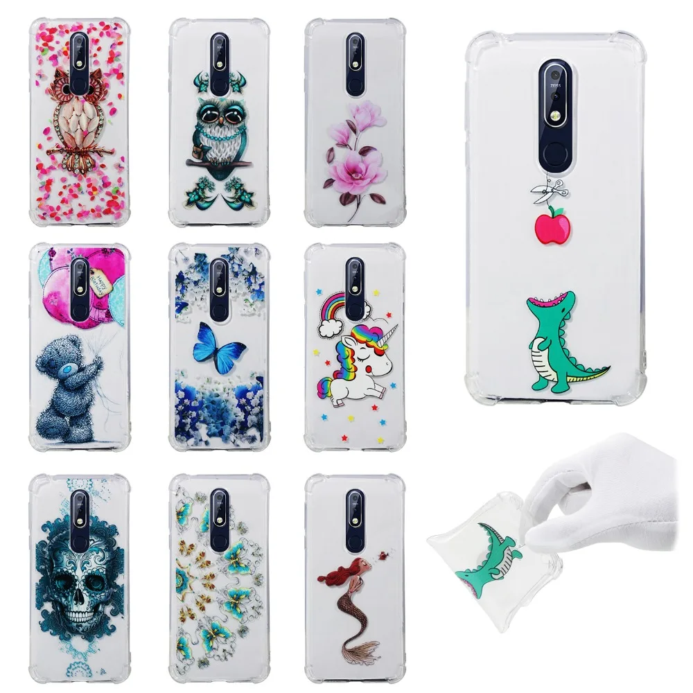 Soft Pattern Clear Slim Fit TPU Back Case For Nokia 6 7.1 6.1 2018 5.1Plus(X5)6.1Plus(X6)Air Cushion Shockproof Crystal Bumper
Soft Pattern Clear Slim Fit TPU Back Case For Nokia 6 7.1 6.1 2018 5.1Plus(X5)6.1Plus(X6)Air Cushion Shockproof Crystal Bumper