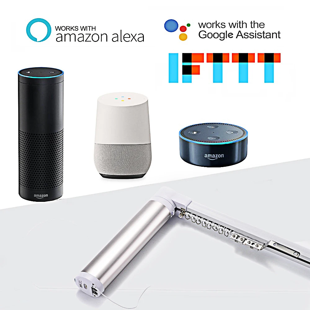 WIFI Electric Curtain Motor, Tuya smart life app /Remote Control vioce control via alexa echo and Google home for smart home
WIFI Electric Curtain Motor, Tuya smart life app /Remote Control vioce control via alexa echo and Google home for smart home