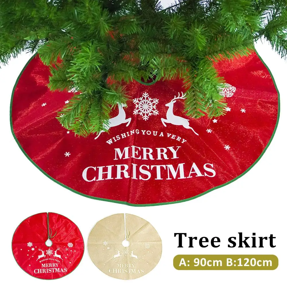 Merry Christmas Decoration Tree Skirt Non-woven Deer Snowflower Printed Christmas Tree Skirt for New Year Party Dia 90cm 120cm
Merry Christmas Decoration Tree Skirt Non-woven Deer Snowflower Printed Christmas Tree Skirt for New Year Party Dia 90cm 120cm