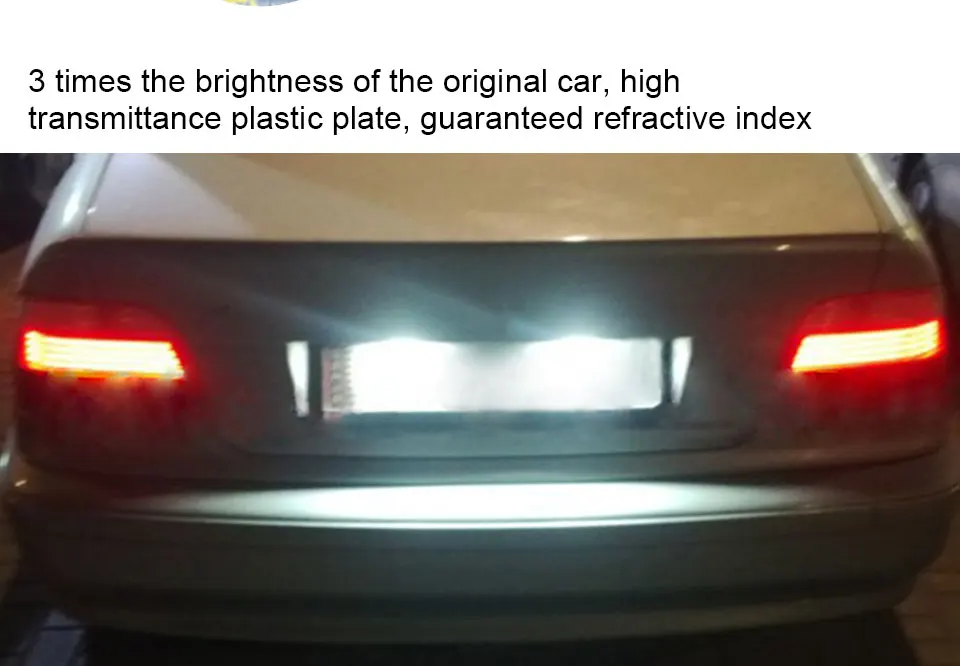12V 2 PCS Car Auto 18 LED 2835 SMD License Plate Light Lamp for BMW E36 3 Series E36 1992-1998 318i 320i 323i Led Car-styling 24 (5)