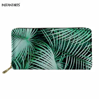 INSTANTARTS Fashion Palm Trees Pattern Woman Long PU Leather Wallet Green Large Zipper Clutch Purse Brand Design Lady Card Bags
INSTANTARTS Fashion Palm Trees Pattern Woman Long PU Leather Wallet Green Large Zipper Clutch Purse Brand Design Lady Card Bags