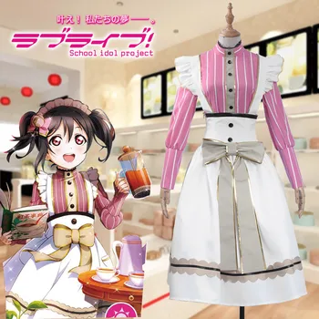 Anime Love live Cosplay Tea Party Unawakened Nico Yazawa Maid Cosplay Costume Pink Satin Skirt Apron Hairpin Stockings Hairband
Anime Love live Cosplay Tea Party Unawakened Nico Yazawa Maid Cosplay Costume Pink Satin Skirt Apron Hairpin Stockings Hairband