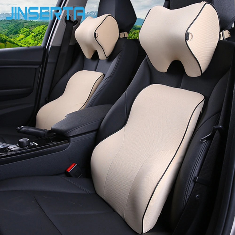 JINSERTA Car Seat Cushions Neck Pillow Seat Back Lumbar Support Memory Foam Headrest Pillow for Universal Car Accessories
JINSERTA Car Seat Cushions Neck Pillow Seat Back Lumbar Support Memory Foam Headrest Pillow for Universal Car Accessories