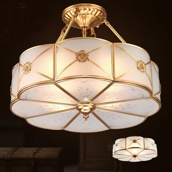 American copper lamp Chinese lamp ceiling lamp European simple modern bedroom ZL307
American copper lamp Chinese lamp ceiling lamp European simple modern bedroom ZL307