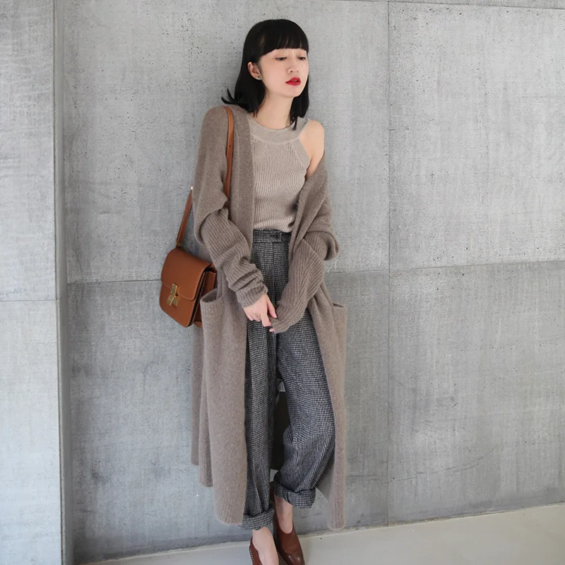 Women Winter Super Long Cardigans Sweater Pockets Knitted Coat Brief Plus Size Oversized Pull Femme Hiver Maglioni Donna
Women Winter Super Long Cardigans Sweater Pockets Knitted Coat Brief Plus Size Oversized Pull Femme Hiver Maglioni Donna